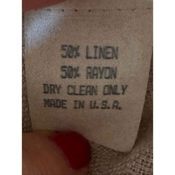 French Connection Linen Maxi Dress Beige Size AU 12 - Picture 6 of 8